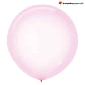 Kristall-Luftballon 60 cm Transparent & Gross Helium geeignet Pink